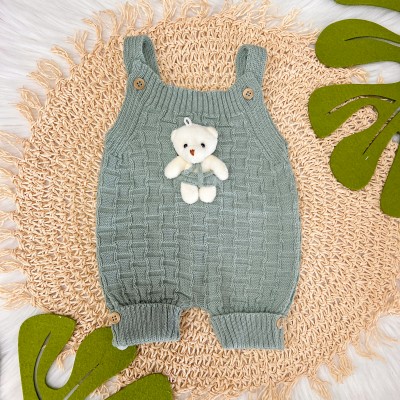 Jardineira Curta de Linha Ursinho - Verde Jardineira Curta de Linha Ursinho - Verde